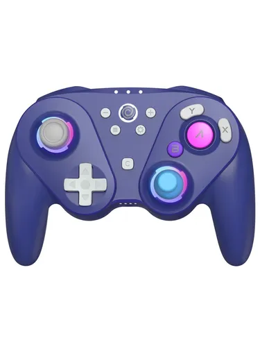 Oniverse Foenix Kabelloser Controller für Switch, Gamecube & PC – Violett - Vielseitiger kabelloser Controller mit 13 Stunden Akkulaufzeit und Hall-Effekt-Technologie für präzises Spielen. Ideal für Switch, Gamecube, PC und mehr – jetzt mit 4 LED-Modi für individuelles Gaming!