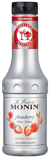 Monin Le Fruit Erdbeere - FruchtPüree Mix (1 x 0,5l) – Erdbeerpüree & Fruchtzubereitung für Cocktails, Smoothies & Desserts