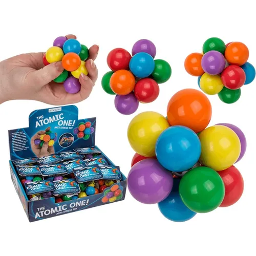ANTISTRESS BALL ATOMIC NEU OVP - Handtrainer - Farbenfroher Antistressball für effektives Stressmanagement und entspannende Handübungen, ideal für Zuhause oder im Büro.