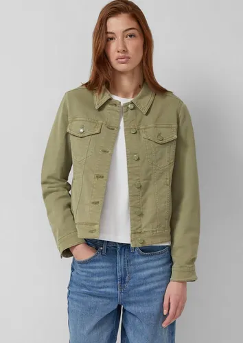 s.Oliver Leichte Denim-Jacke für Damen - Elegante Denim-Jacke mit regulärer Passform und elastischem Baumwollmix. Ideal für lässige Outfits, ausgestattet mit langem Arm, Knopfleiste und praktischer Brusttasche.