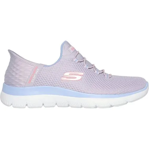 Skechers Slip-ins Diamond Dream 150123-LAV - Violett - Größe 37,5 - Stylische Skechers Slipper in elegantem Lila mit komfortabler Memory Foam Decksohle. Ideal für Alltag und Freizeit, bieten sie perfekten Halt und ein lässiges Design.
