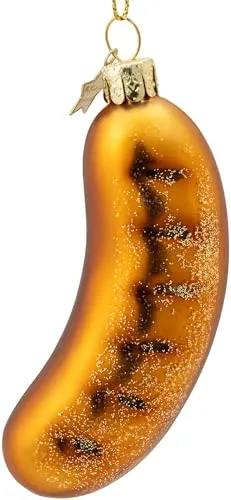 SIKORA BS618 Grillwurst Christbaumschmuck Glas Ornament Weihnachtsbaum Anhänger