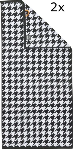 done. Handtuch Set "Daily Shapes Bird", schwarz (2 Stk.) - Hochwertiges Handtuch Set aus saugfähigem Jacquard-Walkfrottier. Mit langlebiger Bordüre, die auch nach dem Waschen formstabil bleibt. Ideal für den täglichen Gebrauch, pflegeleicht und maschinenwaschbar.