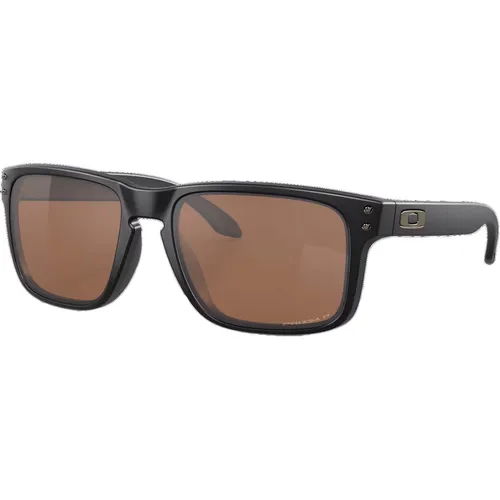 Oakley Holbrook Matte Black mit Prizm Tungsten Polarized - Lifestylebrille mit leichtem O MATTER Rahmen für ganztägigen Komfort und UV-Schutz durch PLUTONITE-Glas, ideal für aktive Lebensstile.