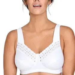 Miss Mary Broderie Anglais Soft Bra BH Weiß G 95 Damen – Eleganter Komfort - Entdecken Sie den Miss Mary Soft-BH mit exklusiven Stickereien. Weich, ohne Bügel, mit breiten Trägern für optimalen Halt und Bewegungsfreiheit. Ideal für den täglichen Luxus.