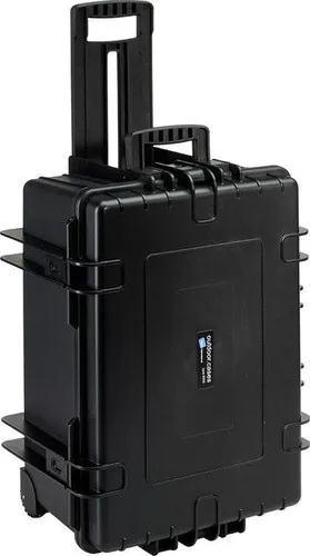 B&W Transportkoffer Outdoor Typ 6800 - Schwarz - Kamerataschen mit variabler Facheinteilung, wasserdicht nach IP67, staubdicht und bruchsicher - ideal für Touren und Reisen.