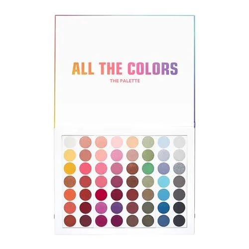 3INA MAKEUP - All The Colors Palette - Lidschattenpalette mit 56 hochpigmentierten Farbtönen in mattem, glitzerndem & metallic Finish. Vegan und cruelty-free, ideal für kreative Looks jeden Tag!