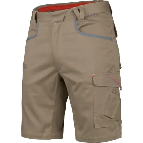 WÜRTH MODYF Arbeitsshorts Stretch X - professionelle Arbeitshose für Herren - Arbeitsshorts mit Reißverschluss - in der Größe 52 in Beige