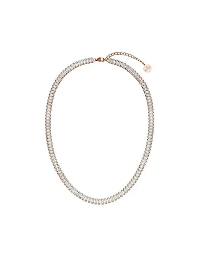 Purelei Kette mit Anhänger Crystal Glow - Eleganter Schmuck mit Zirkoniasteinen - Edelstahlkette mit funkelnden Zirkoniasteinen in Baguetteform, ideal für einen strahlenden Look. Verfügbar in Gold, Silber und Roségold, perfekt für jeden Anlass.