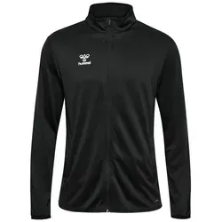 hummel hmlESSENTIAL TRACK JACKET, BLACK, M - Jacke aus recyceltem Polyester mit BEECOOL-Technologie für hohe Atmungsaktivität und schnelles Trocknen. Bequemer Regular Fit und umweltfreundlicher Wasserbasierter Druck.