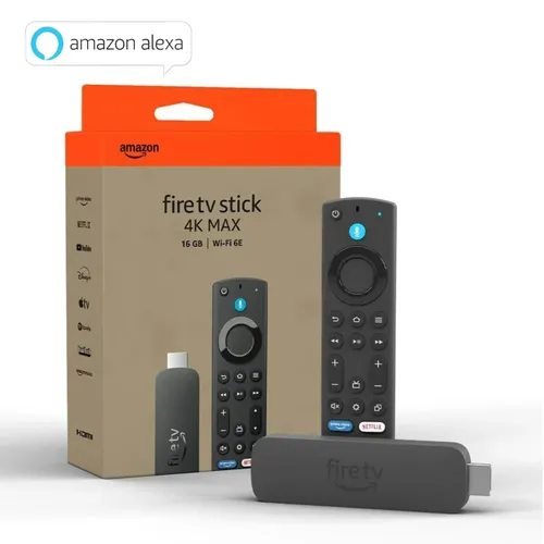 AMAZON Fire TV Stick 4K Max (2. Gen) - Leistungsstarker Streaming Stick - Streaming Stick der nächsten Generation mit 4K Ultra HD, Dolby Vision und Wi-Fi 6E für unvergleichliches Entertainment und blitzschnelle Navigation.