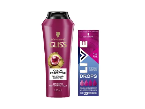 LIVE Drops Pink & GLISS Shampoo Color