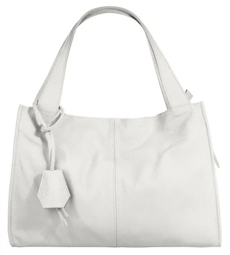 Cluty Shopper Damen 021850 weiß - Handtaschen mit geräumigem Hauptfach, 100% Rindleder und Smartphonefach für sicheren Zugriff unterwegs. Ideal für stilbewusste Frauen!