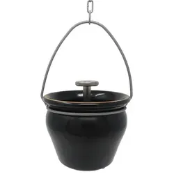 Eliga Aroma-Aufgusstopf schwarz für Sauna - Saunazubehör mit stufenlos einstellbarem Tropfventil für gleichmäßige Wasserzufuhr und Duftoption, ideal für ein entspannendes Saunaerlebnis.