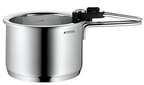 WMF Simmertopf mit Temperaturanzeige 1,5l - Milchtopf Induktion mit herausnehmbarem Einsatz und Thermometer, ideal für schonendes Kochen und gleichmäßige Wärmeverteilung. Perfekt für empfindliche Speisen.
