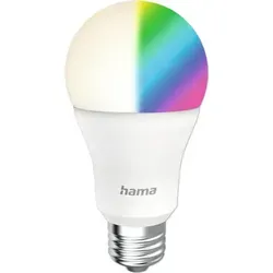 Hama smarte Glühbirne E27 (9W) - Energiesparlampe mit RGB-Farbwechsel und dimmbar, steuerbar per App oder Sprachassistenten – ideal für individuelles Lichtambiente im Smart Home.