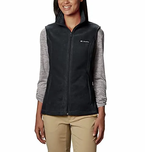 Columbia Damen Benton Springs Weste - Funktionsjacke für Outdoor-Aktivitäten, bequem und ganzjährig tragbar mit praktischem Reißverschluss und zwei Taschen für warme Hände.