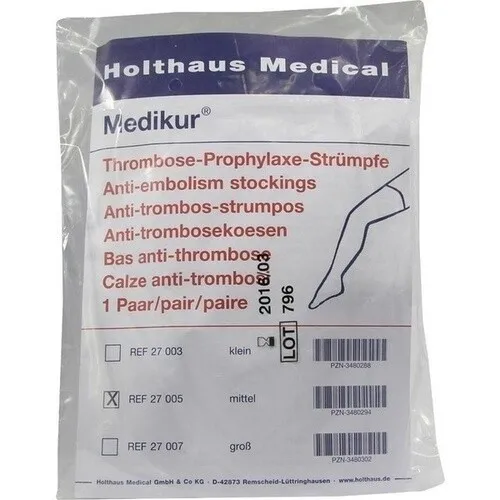 Thrombose Prophylaxe Strumpf 2 St - Medizinische Strümpfe mit stufenlosem Kompressionsverlauf, ideal für liegende Patienten. Sicher verpackt mit ausführlicher Gebrauchsanweisung für optimale Anwendung und Pflege.