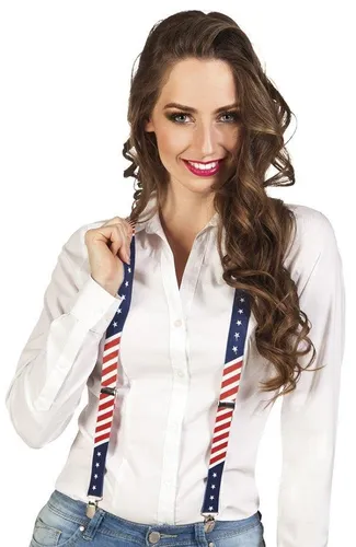Amerika Hosenträger USA Stars and Stripes Party Outfit Halloween Karneval