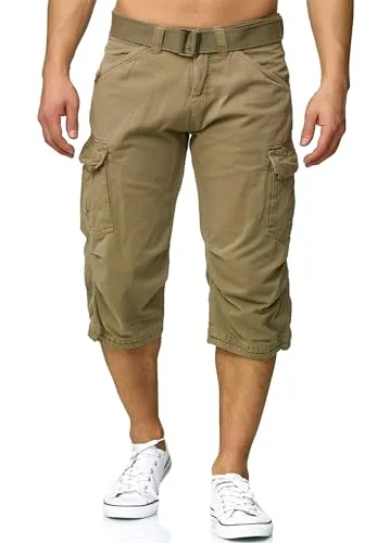 Indicode Cargoshorts Nicolas Check - Wanderhosen aus robuster Materialmischung, elastisch und pflegeleicht - ideal für aktive Freizeit. Größe S, Regular Fit.