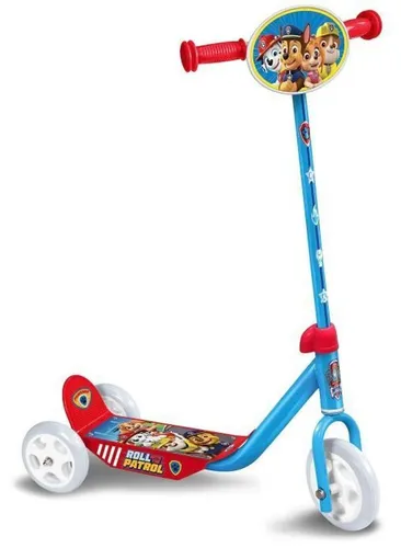 Paw Patrol 3 Wheels Scooter - Roller / Kickboards, ideal first scooter for Paw Patrol fans with 3 wheels for extra stability, large anti-slip footplate, and easy-grip handles. Max rider weight 20 kg, suitable for ages 2+.