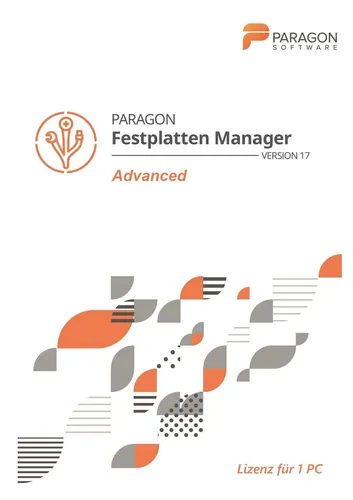 Paragon Festplatten Manager 17 Advanced - 1-PC Dauerlizenz (ESD) - Hilfsprogramme für Windows 11 mit digitalem Download, ideal zur Datenverwaltung und für effiziente Festplattenpartitionierung.