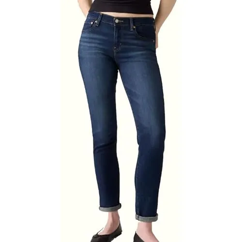 Levi's Damen Mid Rise Boyfriend Jeans, Cobalt Layer, 27W / 30L - Jeans mit entspannter Passform, spürbarer Dehnbarkeit und optimalem Komfort. Ideal für einen lässigen Look und perfekte Formstabilität.