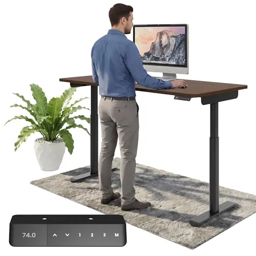 Ergotopia Desktopia One höhenverstellbarer Schreibtisch – elektrischer Bürotisch für ergonomisches Arbeiten - Kinderschreibtische – TÜV-geprüft und mit 7 Jahren Garantie, fördert eine gesunde Haltung und beugt Rückenschmerzen vor, ideal für produktives Arbeiten.