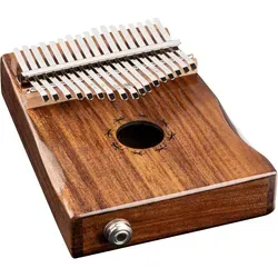 Ortega OKB1E Lizard Kalimba C-Dur Akazie - Percussion-Instrument aus massivem Akazienholz mit 17 Zungen, passivem Tonabnehmer und hochwertigem Zubehör, ideal für Musikliebhaber und Einsteiger.
