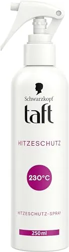 Schwarzkopf Taft Hitzeschutzspray (250 ml), Geeignet für alle Haarstyling-Werkzeuge, Für alle Haartypen mit Anti-Frizz-Effekt und natürlicher Glanz, Vegane Formel*