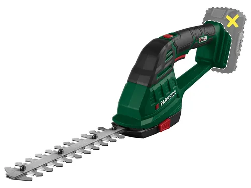 PARKSIDE® 20 V 2-in-1 Akku-Gras- und Strauchschere »PAGS 20-Li A1« - Grasscheren für perfekte Rasenkanten und Sträucher, ergonomisch und vibrationsarm. Kompakt mit 2 Aufsätzen, ideal für vielseitige Gartenpflege.