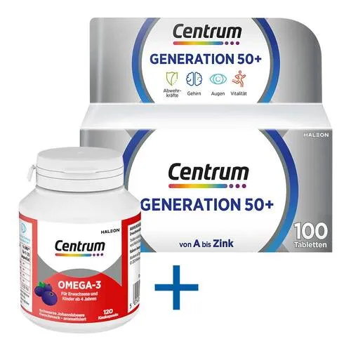 Centrum Generation 50+ - 100 Tabletten, rezeptfrei und speziell für die Bedürfnisse von Senioren entwickelt