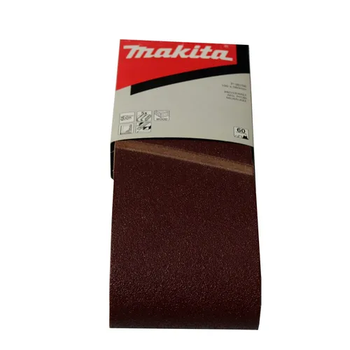 Makita P-36756 Gewebe Schleifband 560 x 100 mm K60 (5 Stk.) - Hochwertige Schleifbänder für effizientes Schleifen von Holz und Kunststoffen. Ideal für den professionellen Einsatz, 5 Stück im Set, für optimale Ergebnisse.