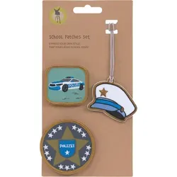 Lässig Anhänger & Patches - Schul Set Unique, Police - Blau