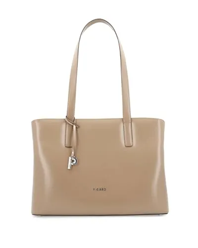 Picard Damen Shopper BlackTie 5519 - Elegante Rindsledertasche in Chai - Damen-Shopper aus hochwertigem Rindsleder mit viel Stauraum, sportlich-elegantem Design und sicherem Reißverschluss für den perfekten Begleiter im Alltag.
