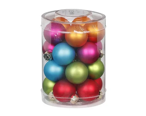 INGE-GLAS® Weihnachtsbaumkugel Weihnachtskugeln MilleFiori, Ø 3 cm, 20 Stück