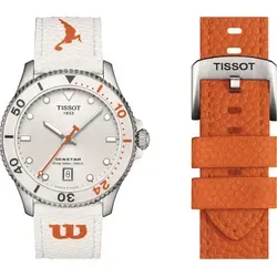 Tissot SEASTAR 1000 WNBA WILSON Herrenarmbanduhr - Herrenuhren mit Edelstahlgehäuse, 40mm Durchmesser und Saphirglas. Besonders praktisch: Mit Wechselband für individuelle Styles.