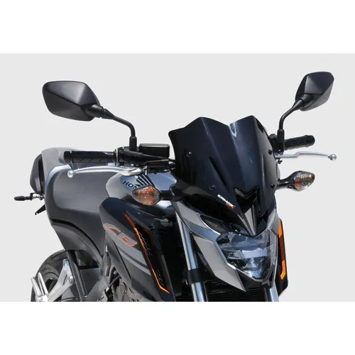 ERMAX Naked-Bike-Scheibe Sport für Honda CB 650 F 2017-2018 - Windschutzscheibe mit ABE, vorgebohrten Löchern und 2 Jahren Herstellergarantie, ideal für verbesserten Windschutz und Fahrkomfort auf der Straße.
