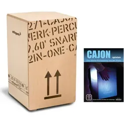 Schlagwerk CP404 Snare Cajon 2inOne Large Set - Hochwertiges Cajon mit Buche-Schlagfläche und 8-lagigem Birkenkorpus. Inklusive Cajonschule mit Lehrvideos für den perfekten Einstieg in die Welt der Handperkussion.