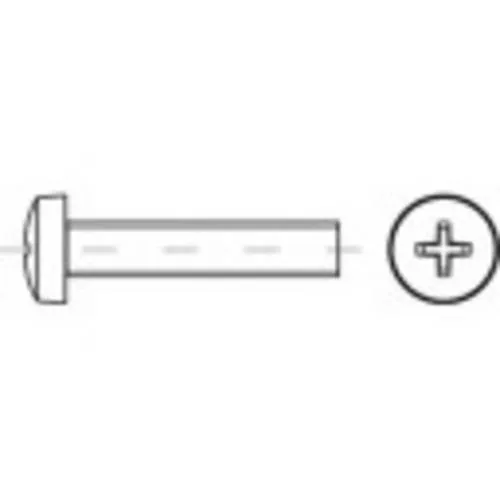 TOOLCRAFT 1068775 Linsenschrauben M1.6 4mm Kreuzschlitz Phillips DIN 7985 Edelstahl A4 1000St.