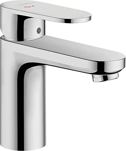 hansgrohe Vernis Blend Waschtischarmatur 71585000 CoolStart - Waschtischarmatur mit CoolStart-Funktion für energieeffizienten Wasserverbrauch, ausgestattet mit einer Zugstangen-Ablaufgarnitur und ideal für moderne Badezimmer.