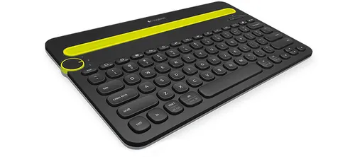 Logitech K480 Wireless Tastatur - Multi-Device Bluetooth Tastatur mit Easy-Switch-Drehschalter für den schnellen Wechsel zwischen 3 Geräten, ideal für Smartphones und Tablets.