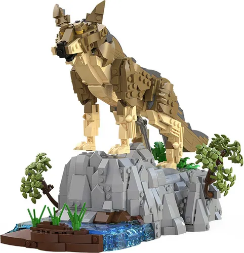 Wolf (Xbert) 66131 Steckbausteine - 1192 hochwertige Klemmbausteine für kreative Bauprojekte. Mit gedruckter Bauanleitung und kompatibel mit anderen Systemen. Ideal für Klemmbausteinfans!