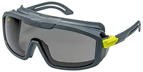 Uvex i-guard - Schutzbrille für Arbeit und Labor - Getönt/Anthrazit-Lime