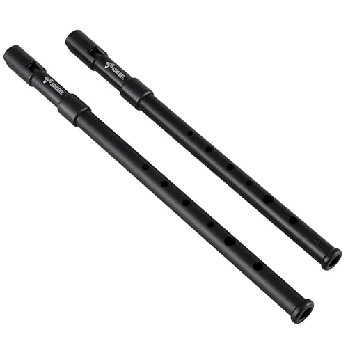 Sondery Irische Pfeife Penny Whistle Tin Whistle Irish Whistle Schlüssel von C D schwarzer Kunststoff