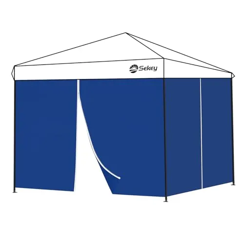 Sekey 2PCS Seitenwände für Pavillon 3x3 - Wasserdichte und winterfeste Seitenwände für Pavillons, ideal für Outdoor-Veranstaltungen mit zwei praktischen Türen und robustem Oxford-Gewebe.