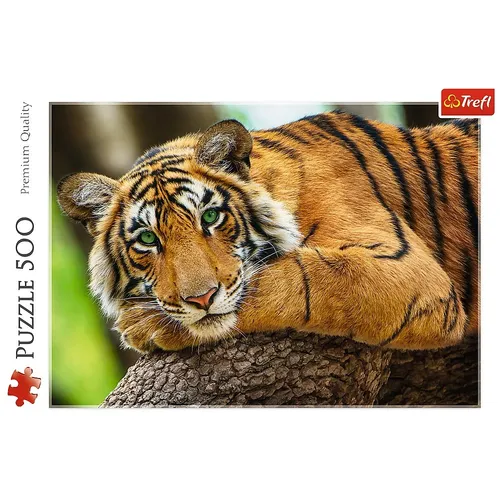 Trefl 916 37397 EA 500pcs Tiger - Hochwertiges Puzzle mit Tigerporträt, 500 Teile für entspannende Stunden und dekorative Wandgestaltung