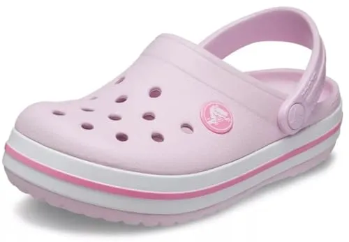 Crocs Kinder Crocband Clog Sandale (Größe 29, pink) - Sandalen für Kinder, ultraleicht und vielseitig mit schickem Sohlenrand für Komfort und Stil.