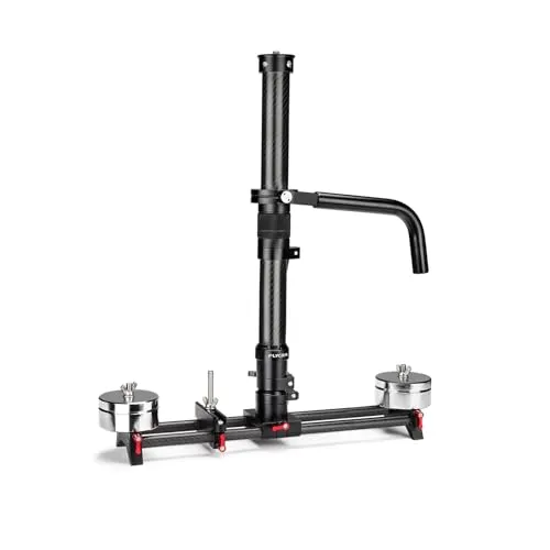 FLYCAM GX-6000 Gimbal Support / Monopod Sled for Vest/Arm Camera Stabilizer System 18-32'' Telescopic Height Range Includes Articulating Arm, Counterweights & Accessory Mounts (FLCM-GX-6000)