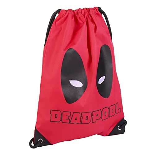 CERDÁ LIFE'S LITTLE MOMENTS Bolsa Mochila Cuerdas Infantil de Deadpool-Licencia Oficial Marvel, Saco Unisex niños, Rojo, Pequeño